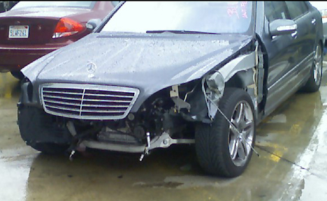 Mercedes S 500 Accident