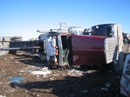 Dump truck wreck