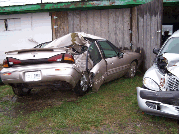 Bad Pontiac wreck