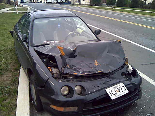 Acura crash accident
