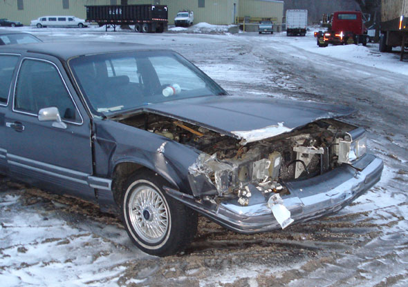 Lincoln town car crash