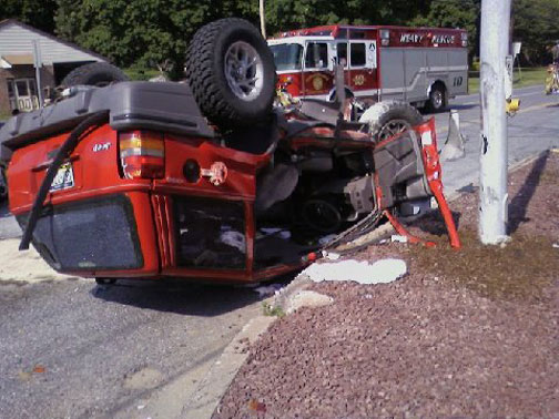 Bad jeep flip accident