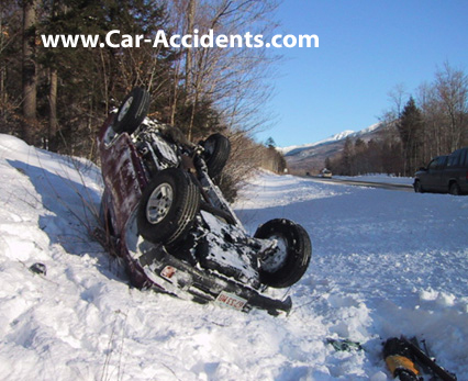 Snow Accident Rollover Crash
