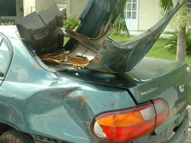 Malibu Car crashed