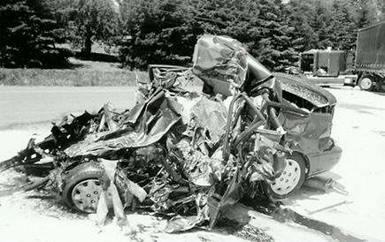 Head on Collision Car Accident