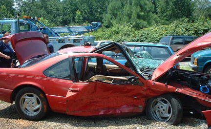 Ford Thunderbird and Nissan Crash