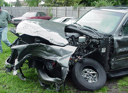 Chevrolet Suburban hit by Semi Midland Michigan
