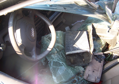 Audi A6 Crashed Steering Wheel