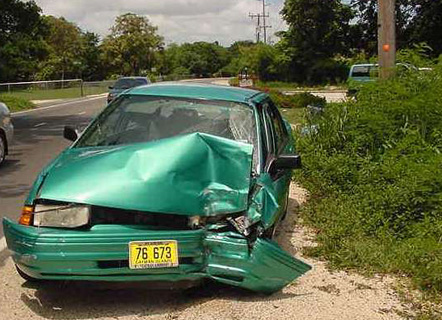 Green Car Crash