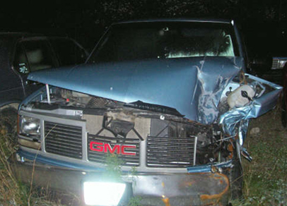 Moose Collision GMC Trucks Crash, Vans Crash Machias, Maine