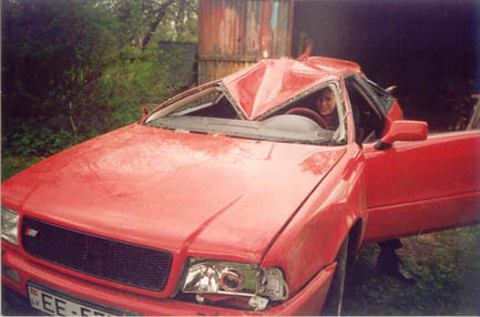 Audi Rollover crash