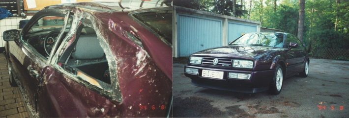 VW Corrado Crash