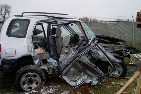 Suzuki Vitara Accident: Black Ice Crash Jaws of Life