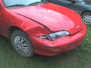 Red Chevy crash