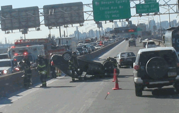 Major Deegan Expressway Rollover Accident New York