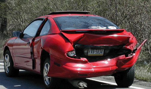 Pontiac Sunfire Crash: Hit From Behind Hopwood, PA 