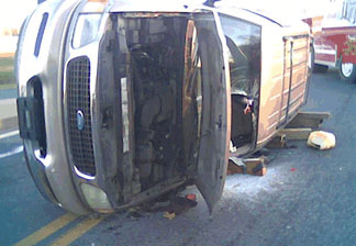 Ford Expedition wrecked rolled