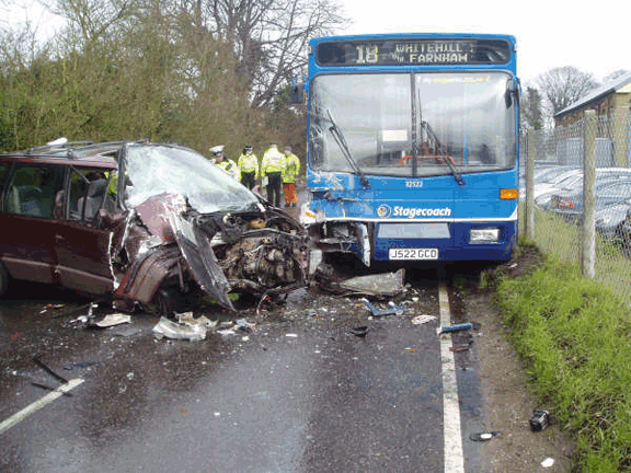Bus wrecked UK