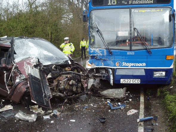 Stagecoach bus wrecked uk