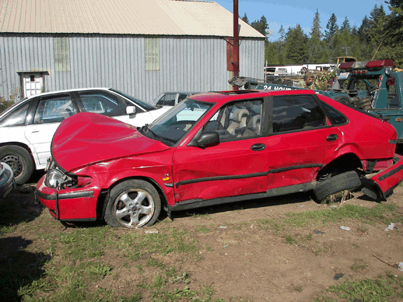Saab Wrecked