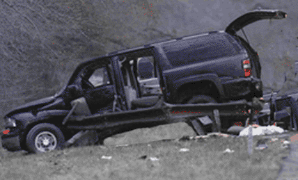 Corzine Car Accident Crash Picture