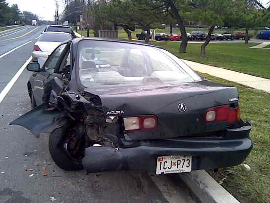 acura wrecked