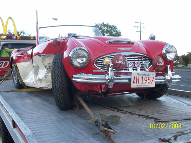 Austin healy Wrecked 1957