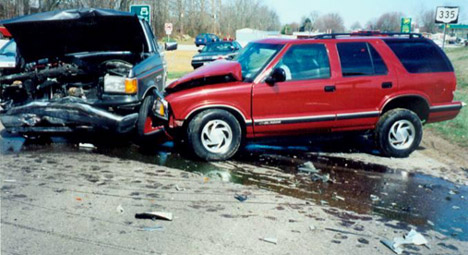 Chevy Blazer Truck Crash