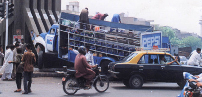 Pakistan Car Crash Truck Pepsi