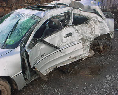 Pontiac Grand Am Crash