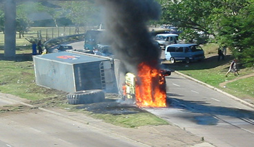 Truck massive fire