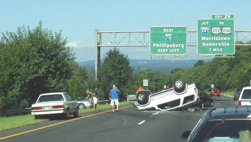 SUV Rollover Crash Pic
